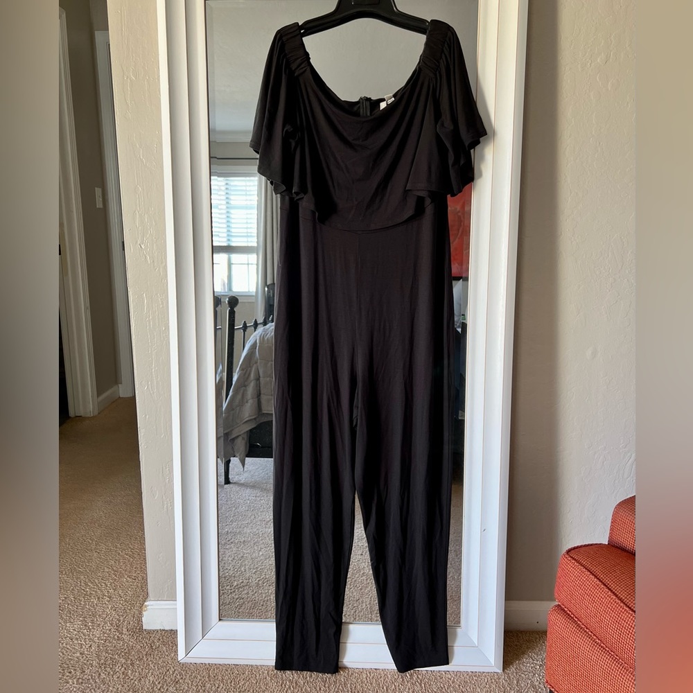 ASOS Black Off the Shoulders Jumpsuit